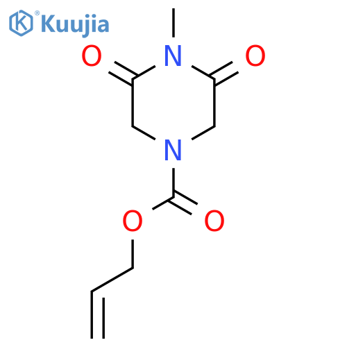 Prop-2-en-1-yl 4-methyl-3,5-dioxopiperazine-1-carboxylate structure