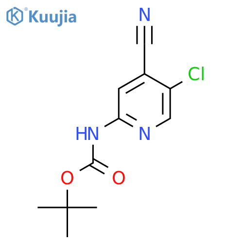 tert-butyl N-(5-chloro-4-cyanopyridin-2-yl)carbamate structure