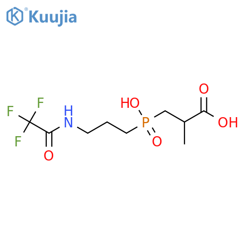 3-{hydroxy3-(2,2,2-trifluoroacetamido)propylphosphoryl}-2-methylpropanoic acid structure