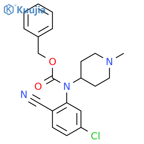 benzyl N-(5-chloro-2-cyanophenyl)-N-(1-methylpiperidin-4-yl)carbamate structure