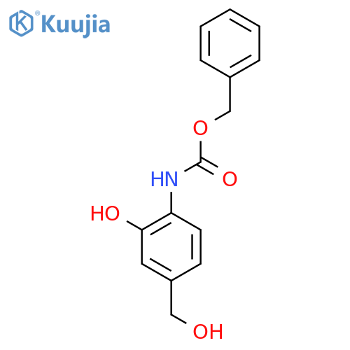 benzyl N-[2-hydroxy-4-(hydroxymethyl)phenyl]carbamate structure