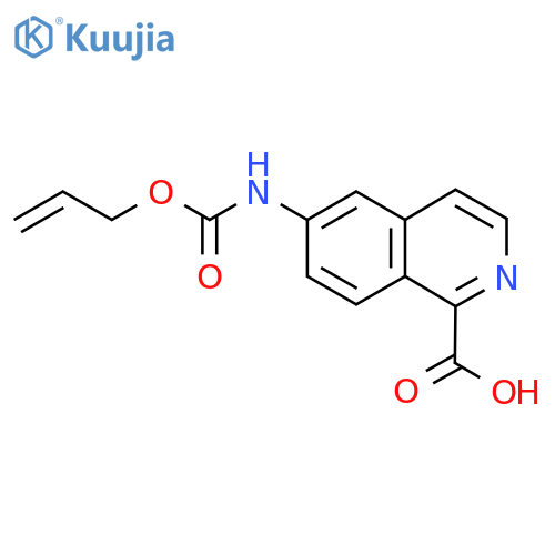 6-{[(Prop-2-en-1-yloxy)carbonyl]amino}isoquinoline-1-carboxylic acid structure