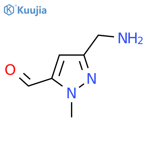 3-(aminomethyl)-1-methyl-1H-pyrazole-5-carbaldehyde structure