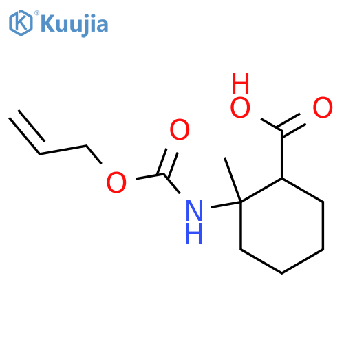 2-methyl-2-{(prop-2-en-1-yloxy)carbonylamino}cyclohexane-1-carboxylic acid structure