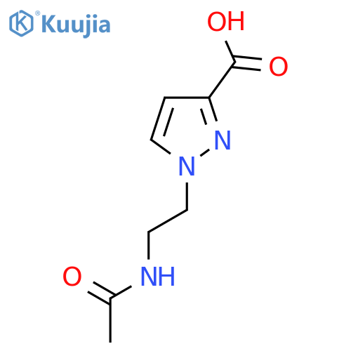 1-(2-acetamidoethyl)-1H-pyrazole-3-carboxylic acid structure