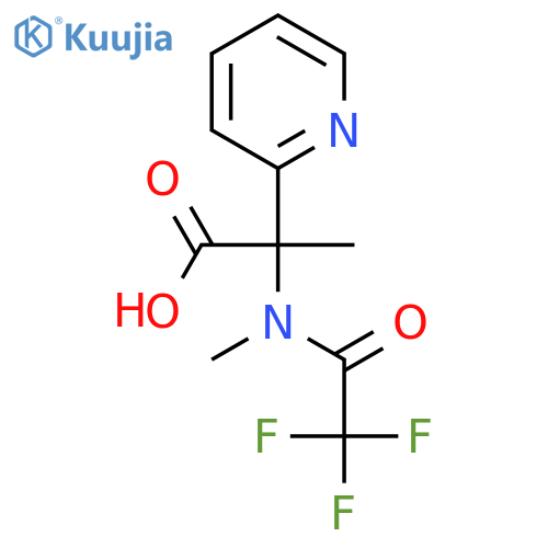 2-(pyridin-2-yl)-2-(2,2,2-trifluoro-N-methylacetamido)propanoic acid structure