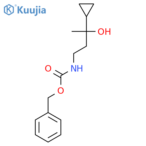 benzyl N-(3-cyclopropyl-3-hydroxybutyl)carbamate structure