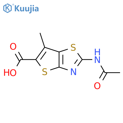 2-acetamido-6-methylthieno2,3-d1,3thiazole-5-carboxylic acid structure
