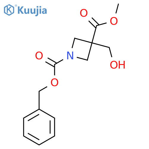 1-Benzyl 3-methyl 3-(hydroxymethyl)azetidine-1,3-dicarboxylate structure