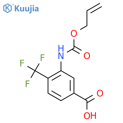 3-{(prop-2-en-1-yloxy)carbonylamino}-4-(trifluoromethyl)benzoic acid structure