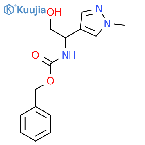 benzyl N-[2-hydroxy-1-(1-methyl-1H-pyrazol-4-yl)ethyl]carbamate structure