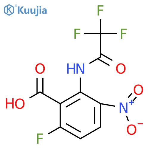 6-Fluoro-3-nitro-2-(2,2,2-trifluoroacetamido)benzoic acid structure