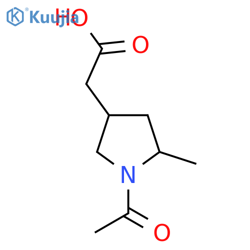 2-(1-Acetyl-5-methylpyrrolidin-3-yl)acetic acid structure