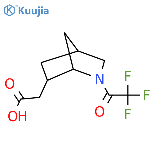 2-[2-(2,2,2-Trifluoroacetyl)-2-azabicyclo[2.2.1]heptan-6-yl]acetic acid structure