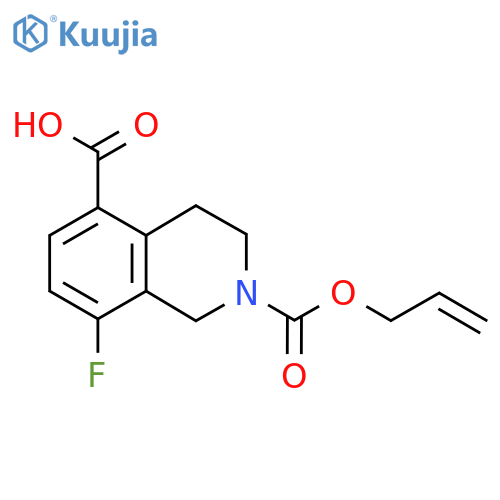 8-Fluoro-2-[(prop-2-en-1-yloxy)carbonyl]-1,2,3,4-tetrahydroisoquinoline-5-carboxylic acid structure