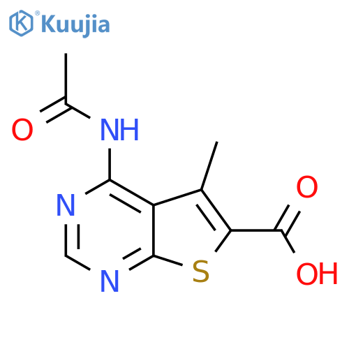 4-acetamido-5-methylthieno2,3-dpyrimidine-6-carboxylic acid structure