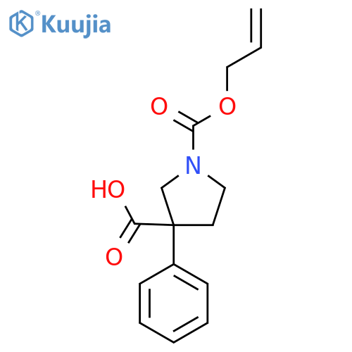3-Phenyl-1-[(prop-2-en-1-yloxy)carbonyl]pyrrolidine-3-carboxylic acid structure