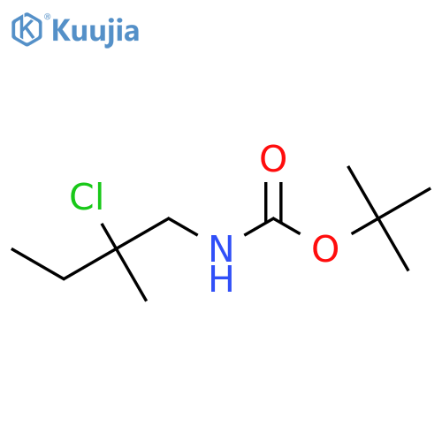 tert-butyl N-(2-chloro-2-methylbutyl)carbamate structure