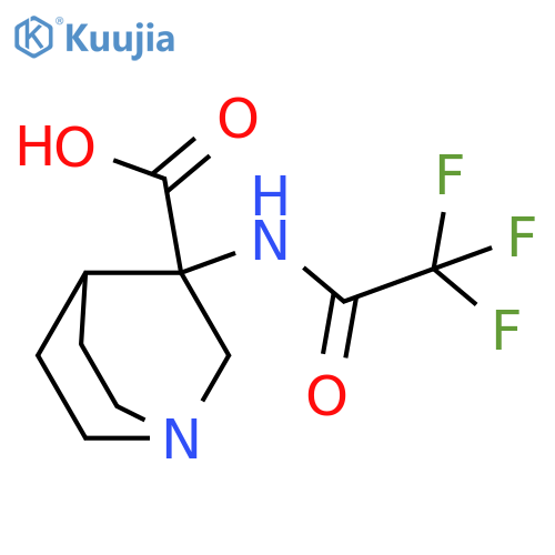 3-(2,2,2-trifluoroacetamido)-1-azabicyclo2.2.2octane-3-carboxylic acid structure