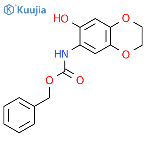 benzyl N-(7-hydroxy-2,3-dihydro-1,4-benzodioxin-6-yl)carbamate structure