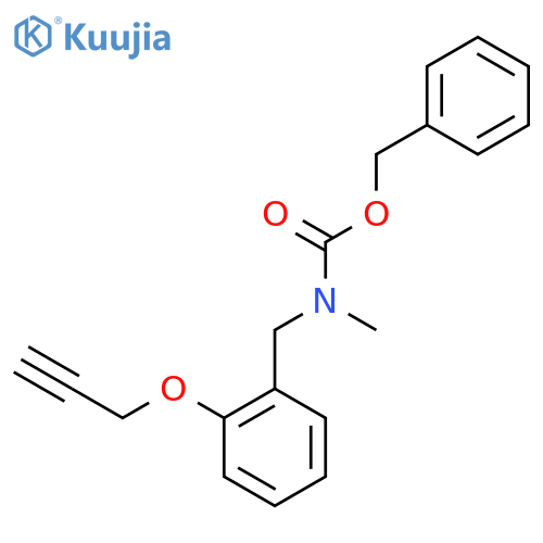 benzyl N-methyl-N-{2-(prop-2-yn-1-yloxy)phenylmethyl}carbamate structure
