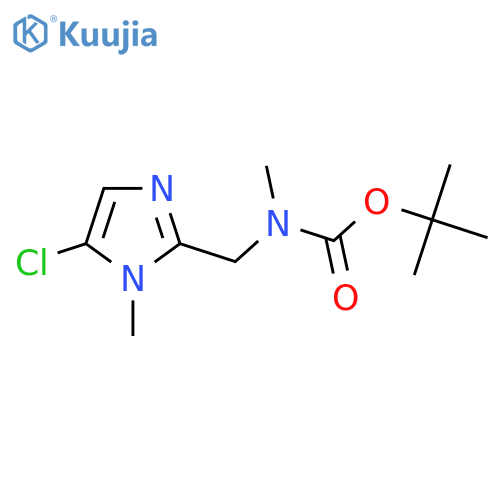 tert-butyl N-[(5-chloro-1-methyl-1H-imidazol-2-yl)methyl]-N-methylcarbamate structure