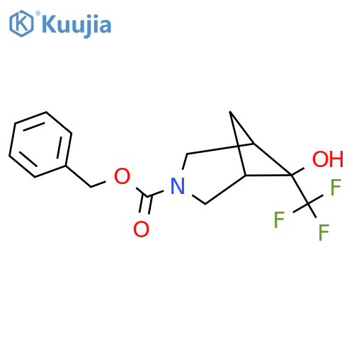 benzyl 6-hydroxy-6-(trifluoromethyl)-3-azabicyclo3.1.1heptane-3-carboxylate structure