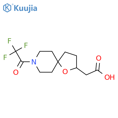 2-8-(2,2,2-trifluoroacetyl)-1-oxa-8-azaspiro4.5decan-2-ylacetic acid structure