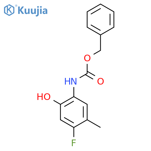benzyl N-(4-fluoro-2-hydroxy-5-methylphenyl)carbamate structure