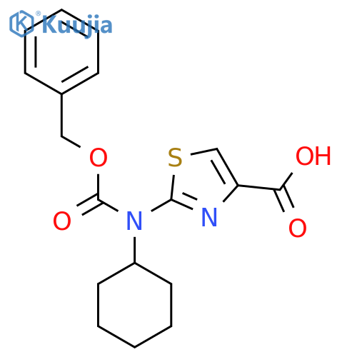 2-{(benzyloxy)carbonyl(cyclohexyl)amino}-1,3-thiazole-4-carboxylic acid structure