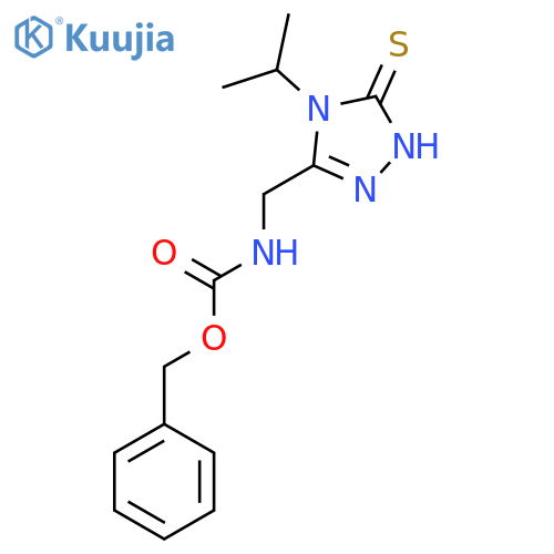 benzyl N-{[4-(propan-2-yl)-5-sulfanyl-4H-1,2,4-triazol-3-yl]methyl}carbamate structure