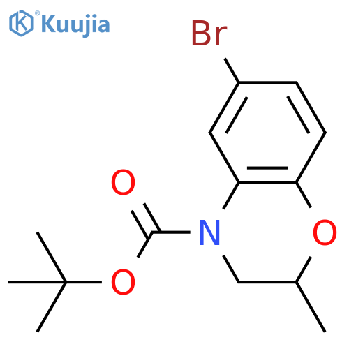 tert-butyl 6-bromo-2-methyl-3,4-dihydro-2H-1,4-benzoxazine-4-carboxylate structure