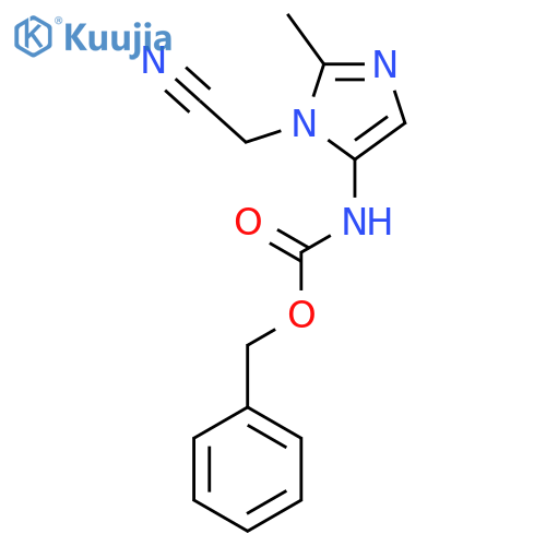 benzyl N-1-(cyanomethyl)-2-methyl-1H-imidazol-5-ylcarbamate structure