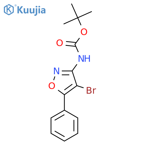 tert-butyl N-(4-bromo-5-phenyl-1,2-oxazol-3-yl)carbamate structure