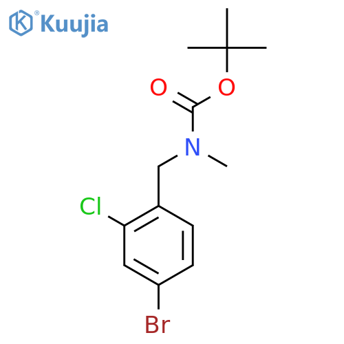 tert-butyl N-(4-bromo-2-chlorophenyl)methyl-N-methylcarbamate structure