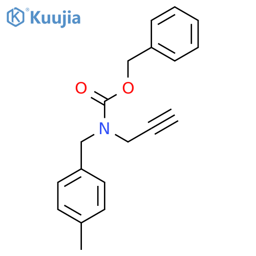 benzyl N-[(4-methylphenyl)methyl]-N-(prop-2-yn-1-yl)carbamate structure