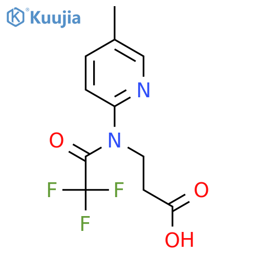 3-[2,2,2-trifluoro-N-(5-methylpyridin-2-yl)acetamido]propanoic acid structure