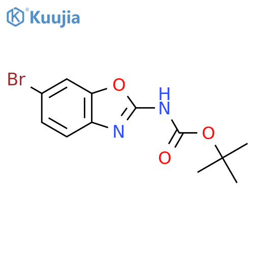 tert-butyl N-(6-bromo-1,3-benzoxazol-2-yl)carbamate structure