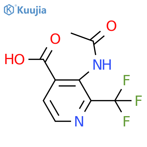 3-Acetamido-2-(trifluoromethyl)pyridine-4-carboxylic acid structure
