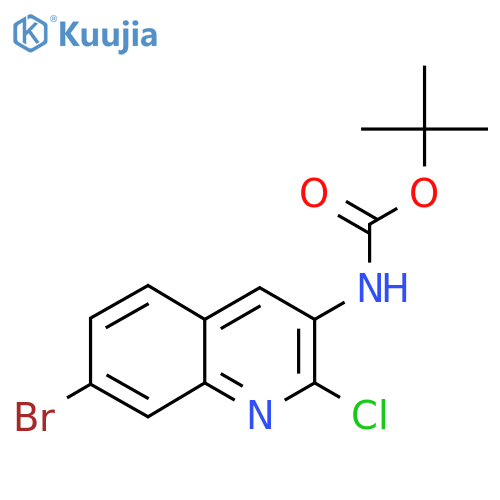 tert-butyl N-(7-bromo-2-chloroquinolin-3-yl)carbamate structure