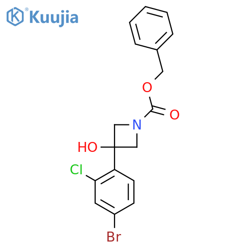 Benzyl 3-(4-bromo-2-chlorophenyl)-3-hydroxyazetidine-1-carboxylate structure