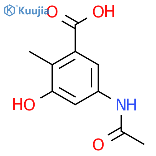 5-Acetamido-3-hydroxy-2-methylbenzoic acid structure