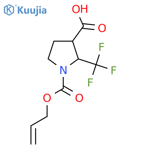 1-(prop-2-en-1-yloxy)carbonyl-2-(trifluoromethyl)pyrrolidine-3-carboxylic acid structure