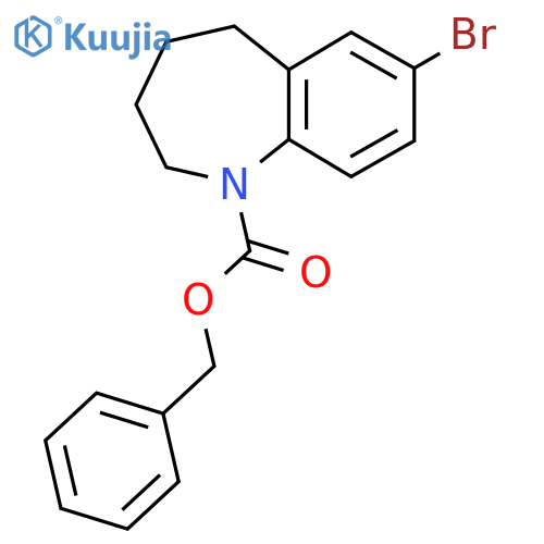 benzyl 7-bromo-2,3,4,5-tetrahydro-1H-1-benzazepine-1-carboxylate structure