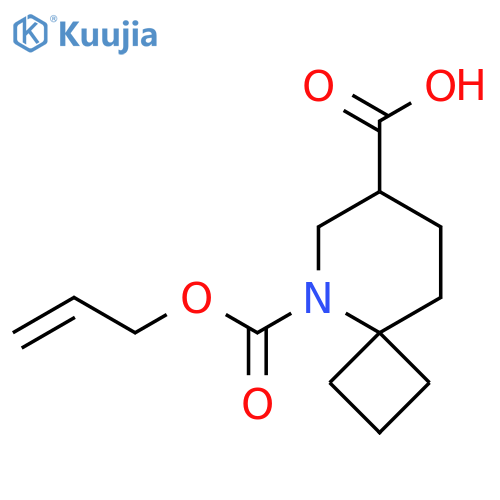 5-(prop-2-en-1-yloxy)carbonyl-5-azaspiro3.5nonane-7-carboxylic acid structure