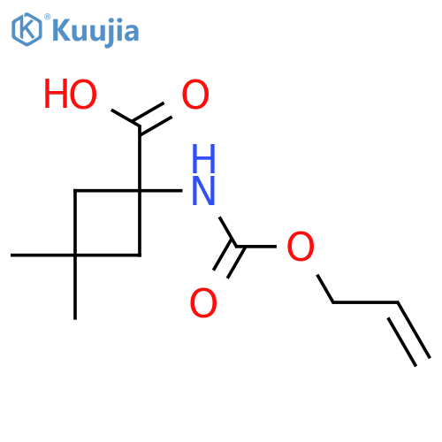 3,3-Dimethyl-1-{[(prop-2-en-1-yloxy)carbonyl]amino}cyclobutane-1-carboxylic acid structure