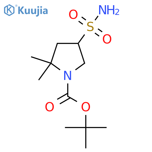 Tert-butyl 2,2-dimethyl-4-sulfamoylpyrrolidine-1-carboxylate structure