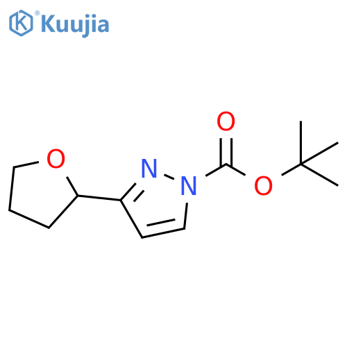 tert-butyl 3-(oxolan-2-yl)-1H-pyrazole-1-carboxylate structure