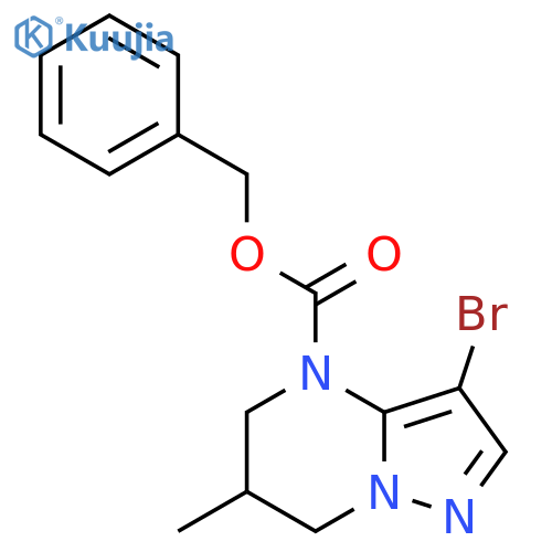 benzyl 3-bromo-6-methyl-4H,5H,6H,7H-pyrazolo1,5-apyrimidine-4-carboxylate structure