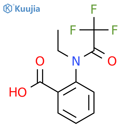 2-(N-ethyl-2,2,2-trifluoroacetamido)benzoic acid structure